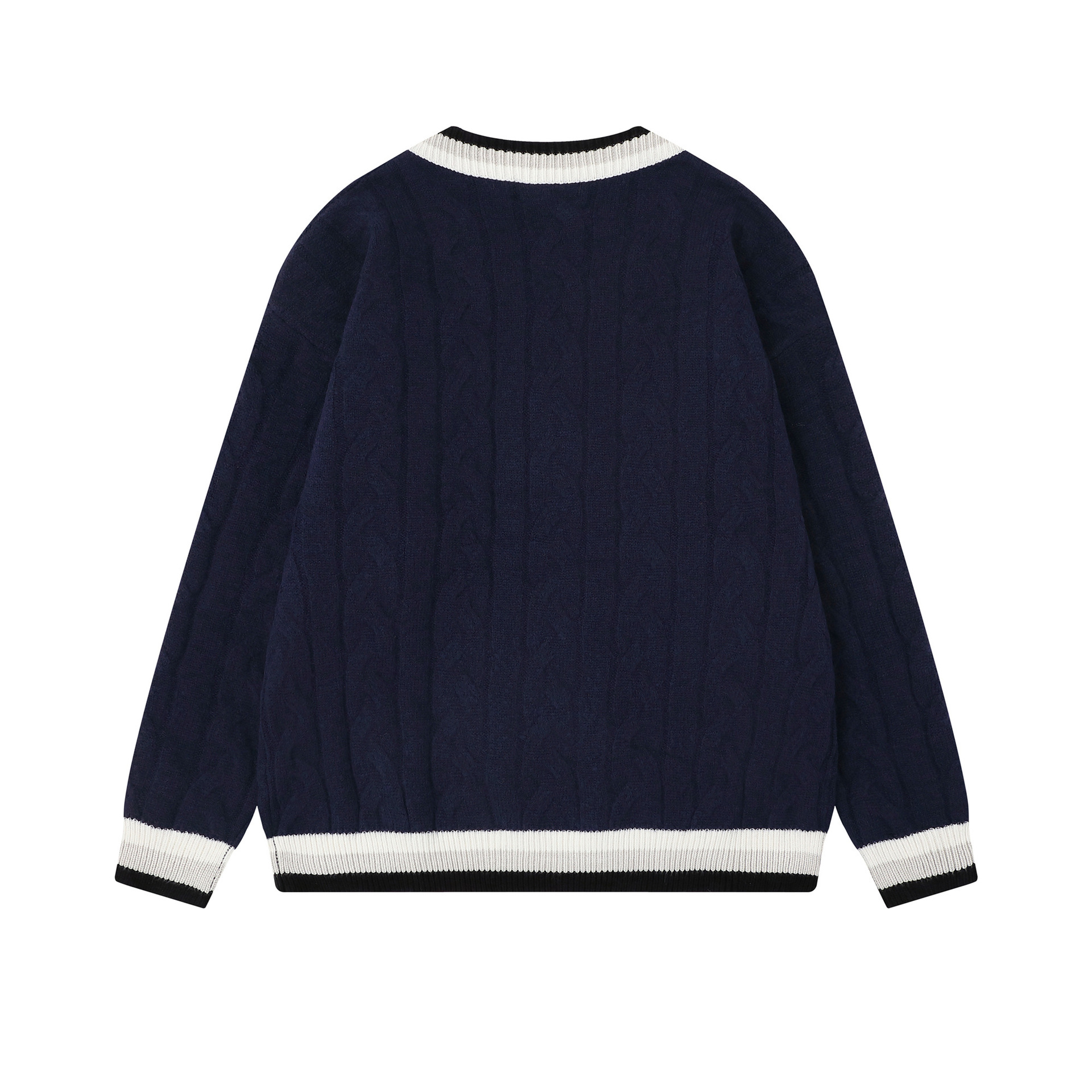 Retro Hooded Plunge Sweater