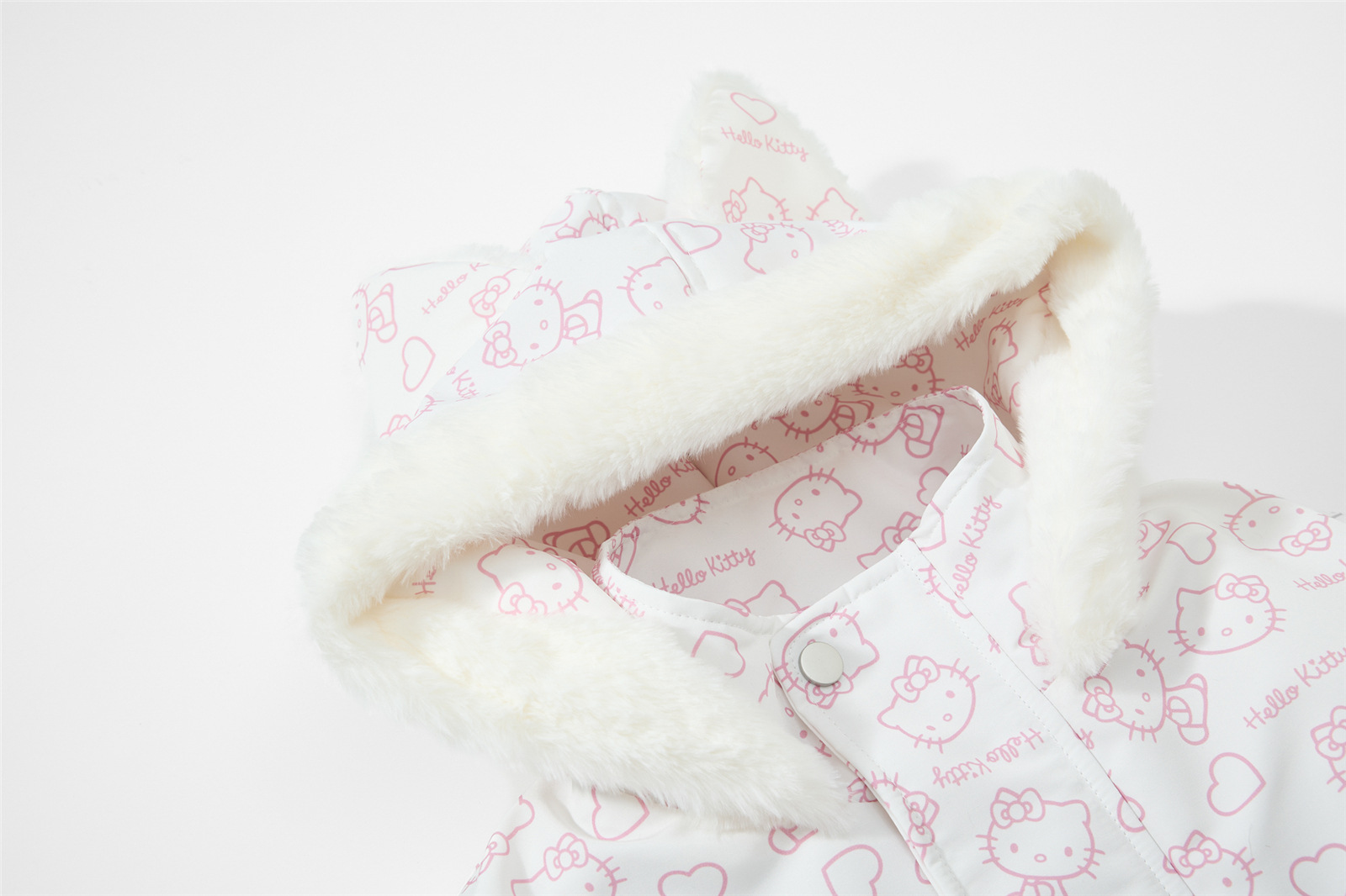 Fleece Collar Hooded Cotton Coat Winter Loose Youthful Thick Warm Outerwear