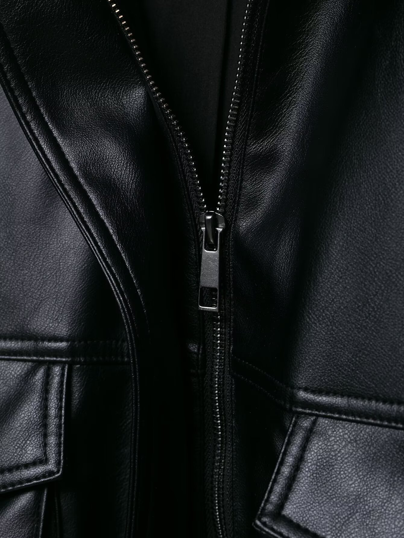 Detachable faux fur effect collar jacket