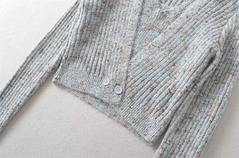 Plain Fall Polyester Fitted Layered Cardigan Vest Duo
