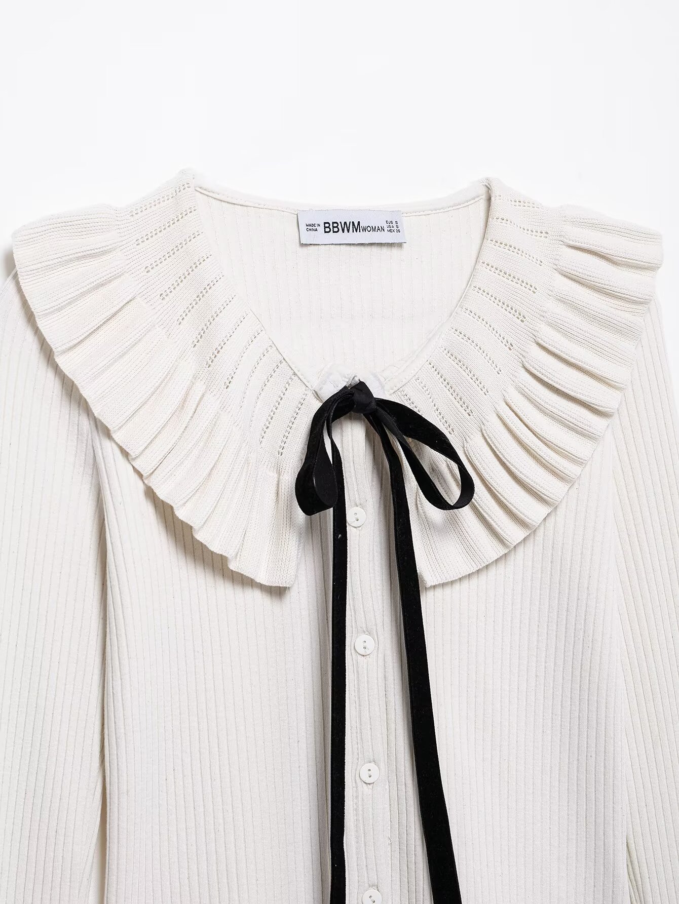 Solid Full-Length Scalloped Tie Front Cardigan
