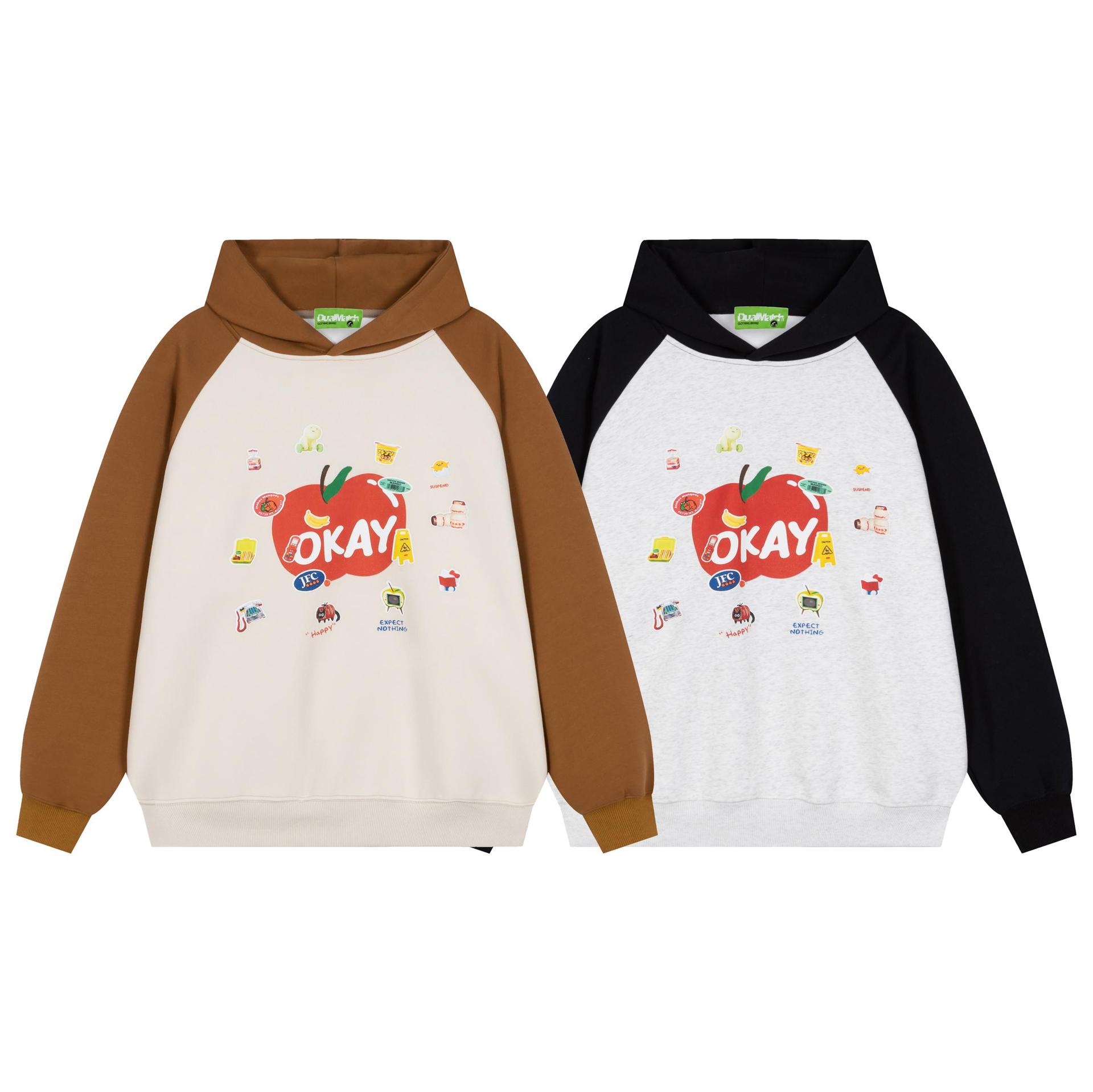 Relaxed Cotton Long Sleeve Hoodie
