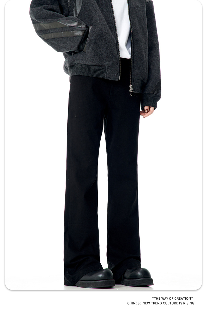 Tapered Black Casual Dress Pants for Men and Women Slim Fit Cleanfit Long Pants