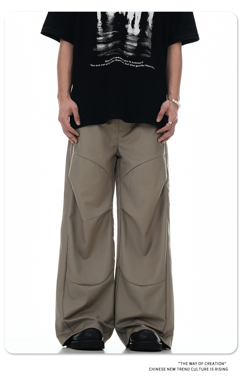 Simple Clean Fit, Commuting Deconstructed Loose and Slim Fit Casual Long Pants