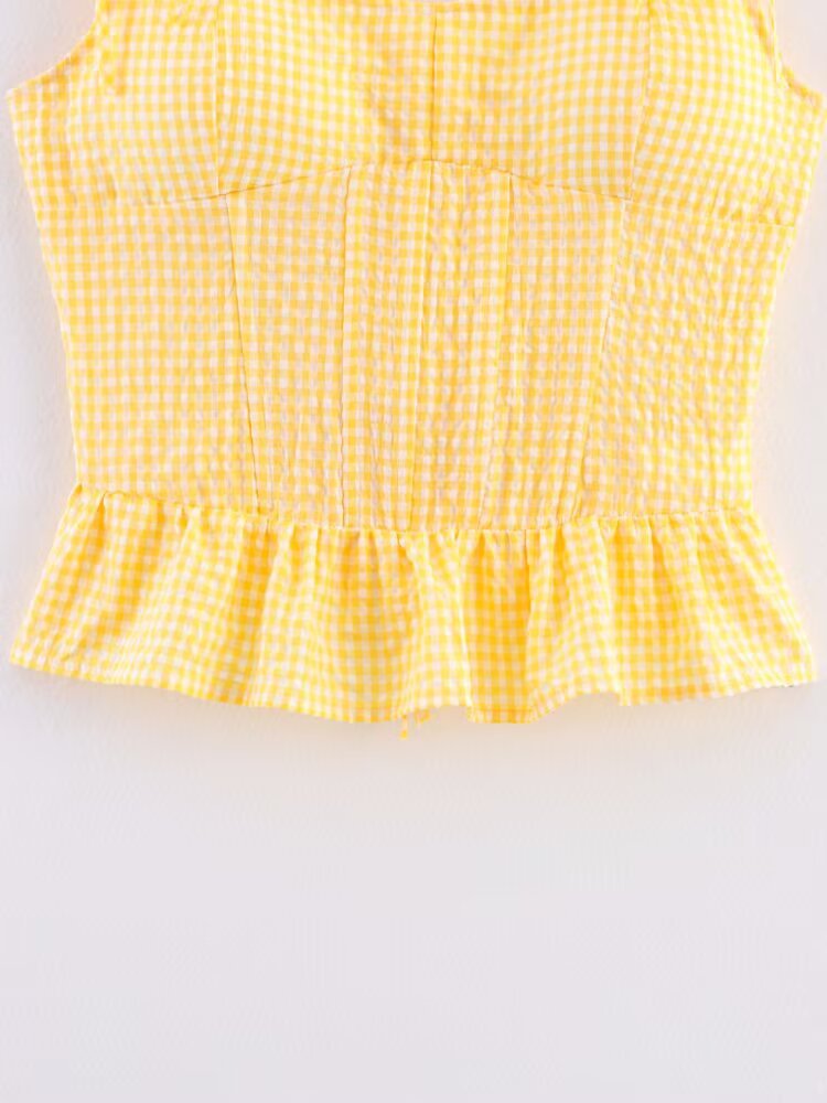 Strapless Body-Hugging Ribbon Tie Top