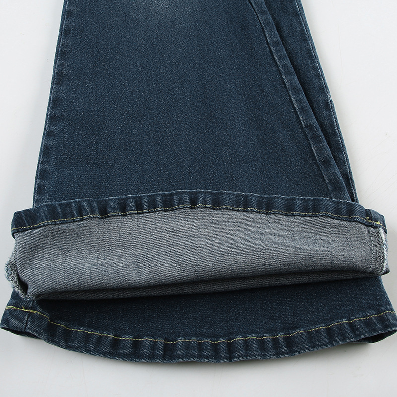 Rose embroidery retro gradient niche spicy jeans