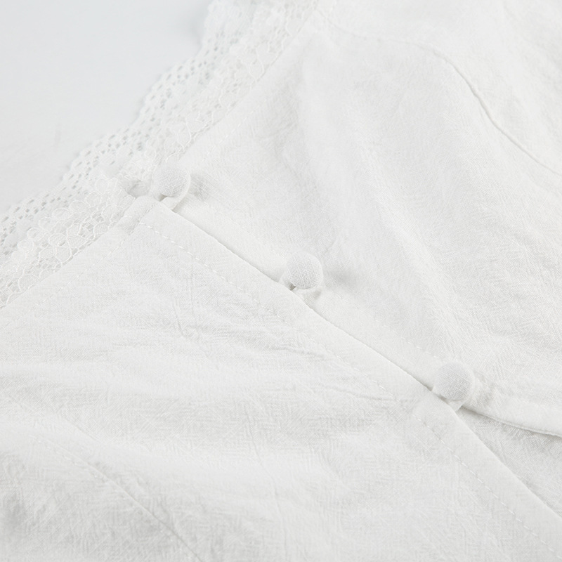 Geometric Neckline Eyelet Closure Paneled Vest