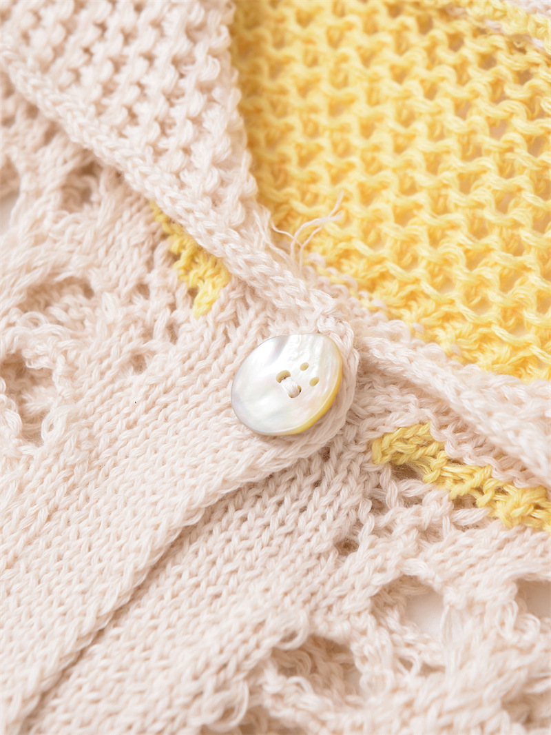 Polyester Sleeveless Crewneck Relaxed Knitwear