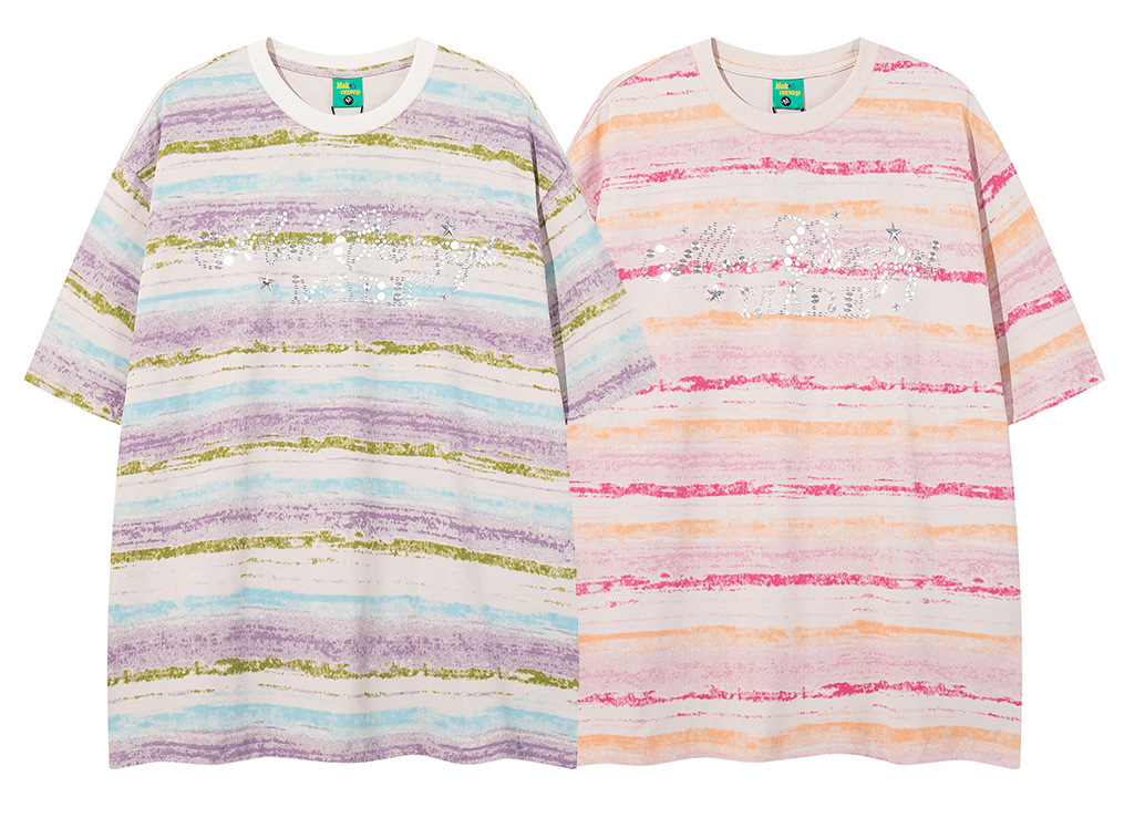 His & Hers Vintage Crystal-Banded Oversized Crewneck Tee