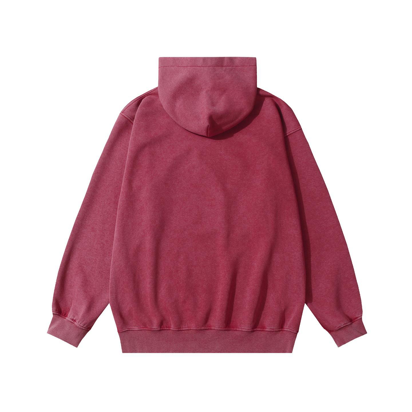 Long Sleeve Cotton Polyester Vintage Script Hoodie