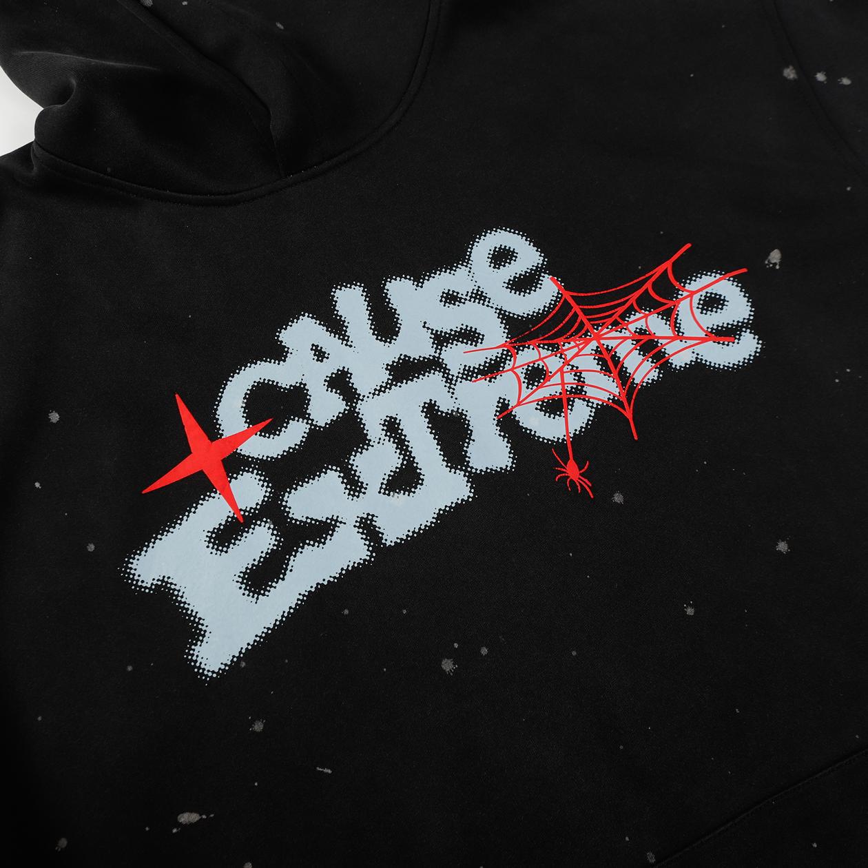 Net Script Splatter Hoodie
