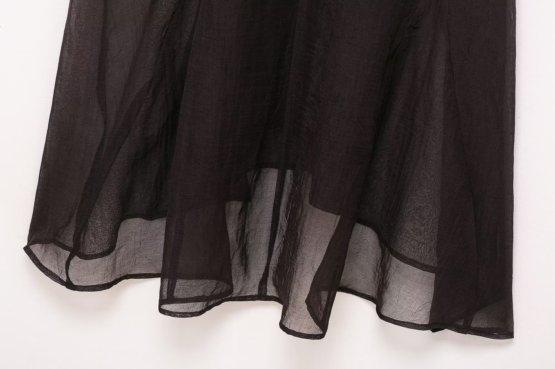 Bell Tie Front Fitted Plain Dress