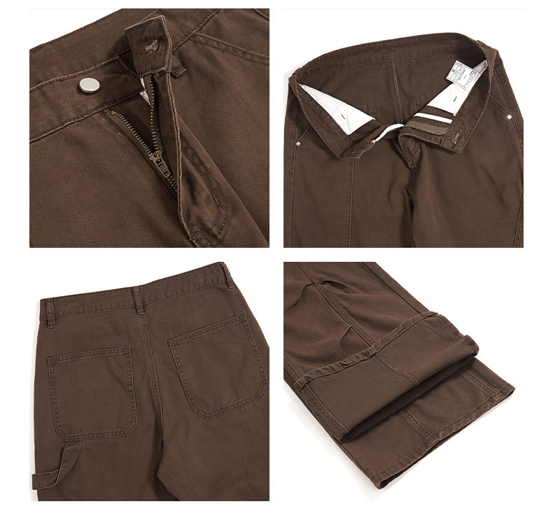 Women's Pants Deconstructed Design Wide-Leg Workwear Casual Trousers