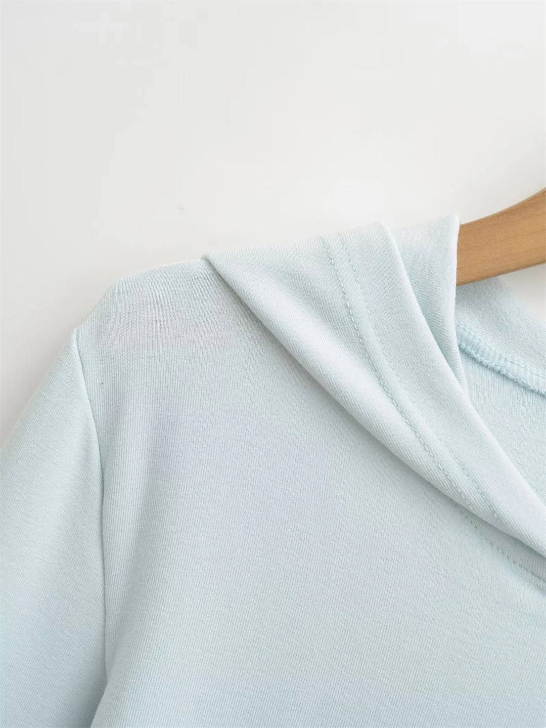 Ladies Minimalist Fitted Full Arm Hoodie