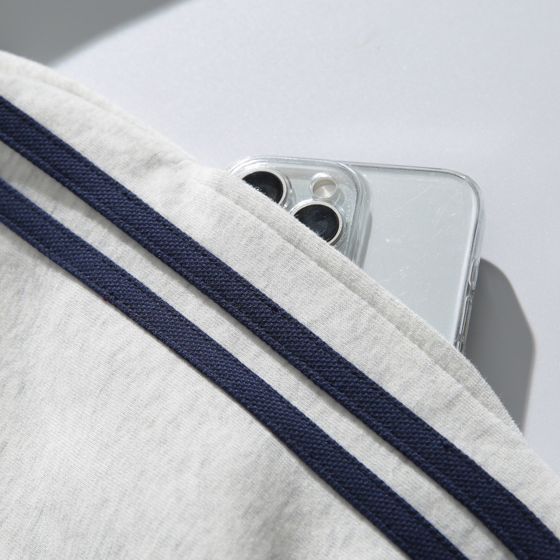 Oversized Cotton Twin Band Mock Neck Hoodie