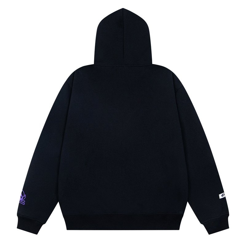 Oversized Cotton Long Sleeve Typography Hoodie