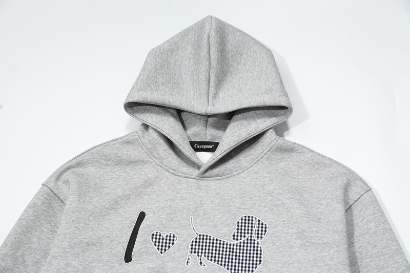 Matching Retro Alphabet Patch Hoodie