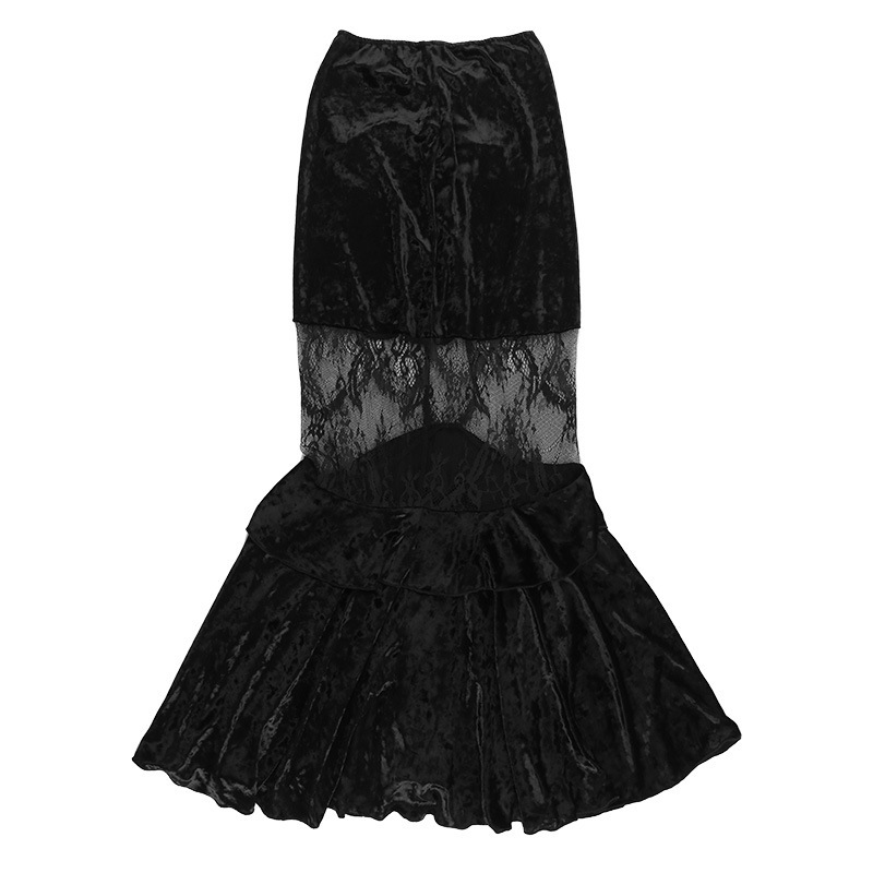 Ladies Polyester Pencil Skirt with Contrast Panels