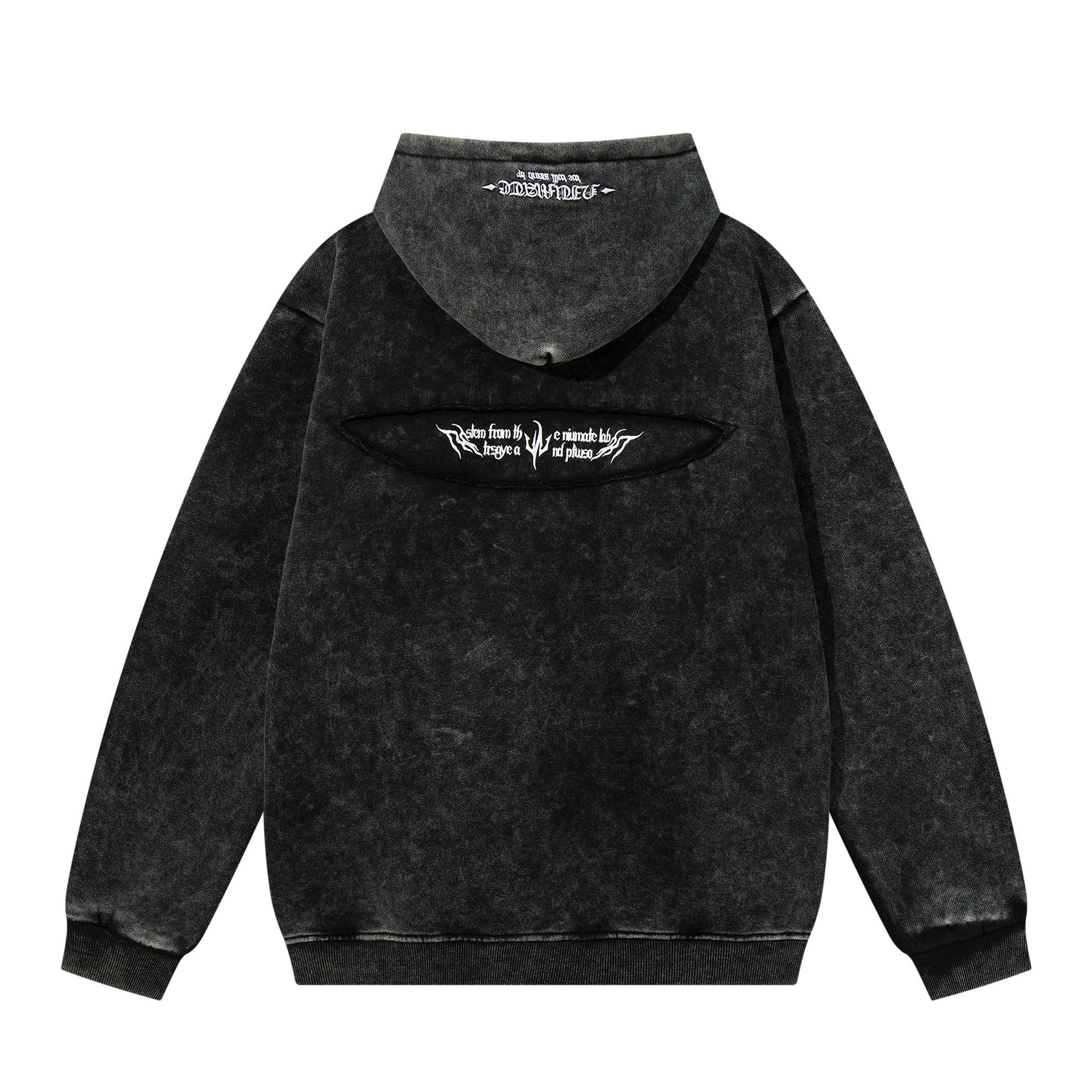 Guy's American Retro Letter-Print Loose Fit Hoodie