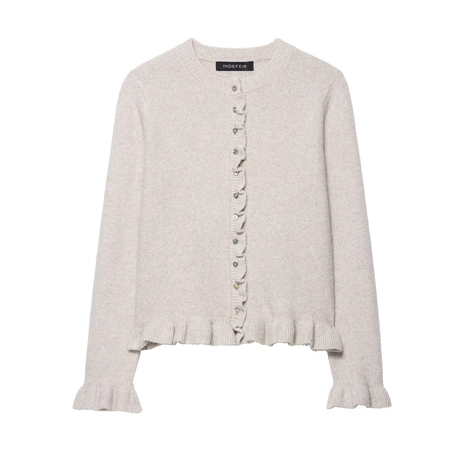 Stacked decorative knitted jacket