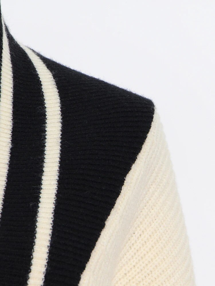 Ladies Relaxed Open Front Polyester Multi Tone Sweater