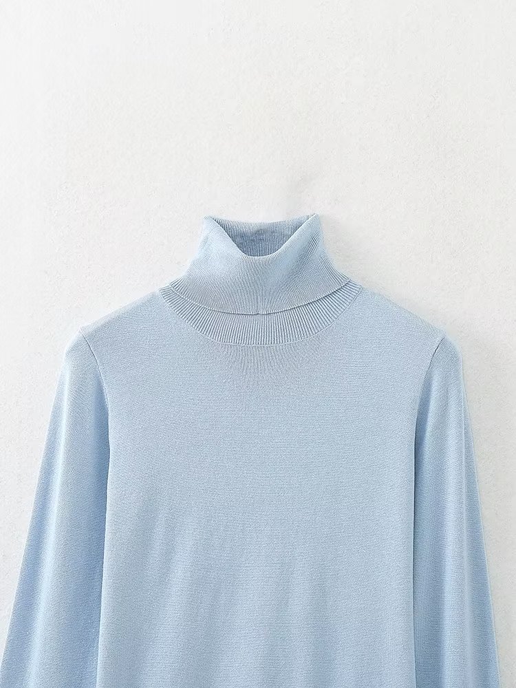 Ladies Urban High Neck Fitted Sweater