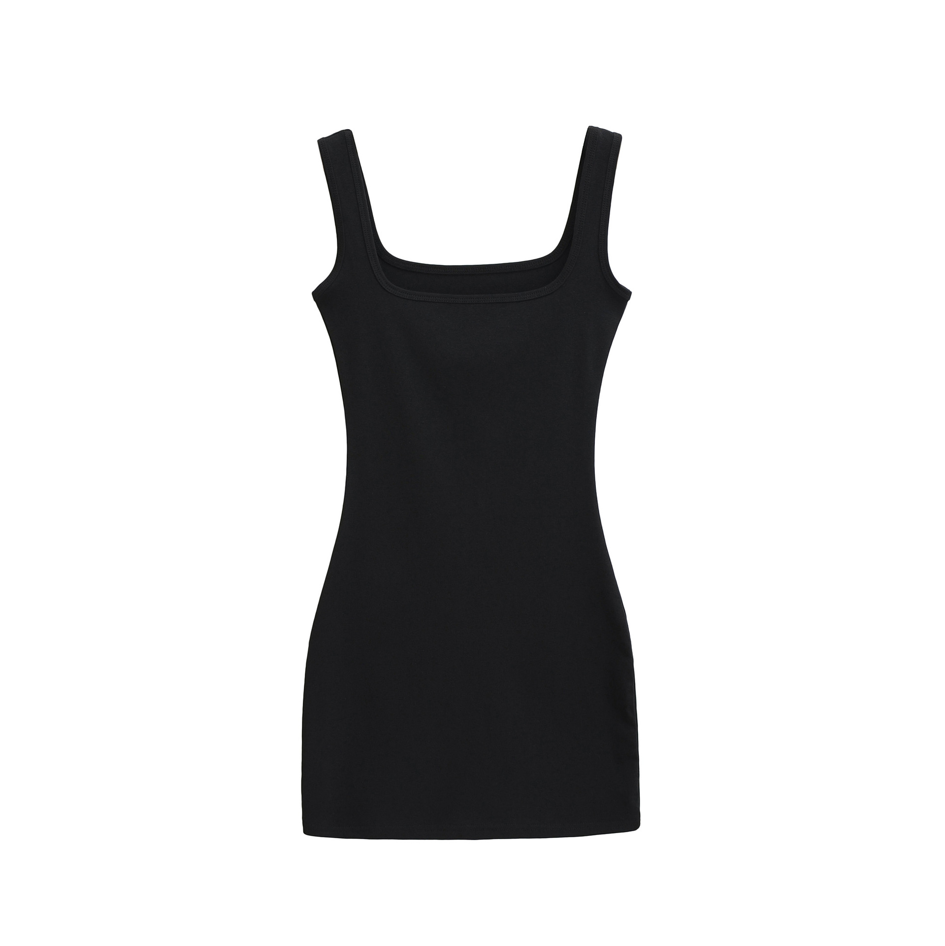 Deep U-Neck Strapless Dress