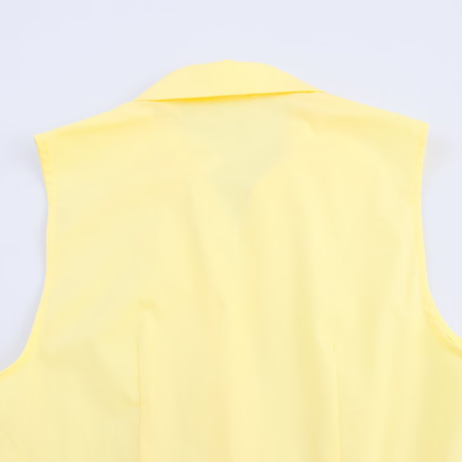 Sash-Tie Long Plain Vest Dress