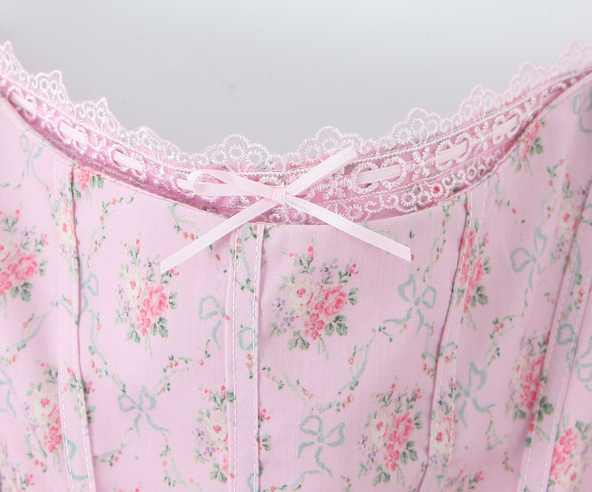 Lace patchwork back strap camisole dress