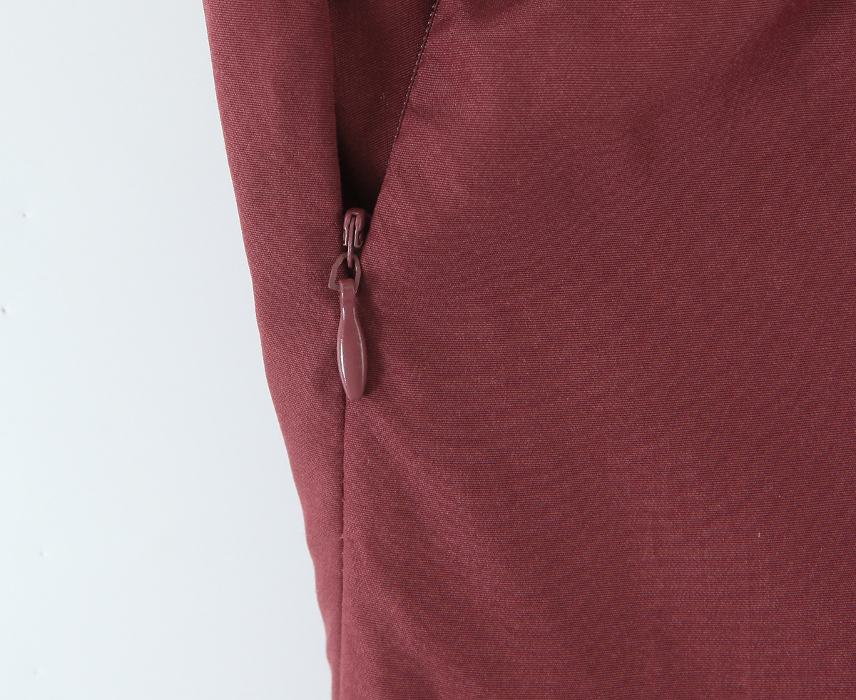 Burgundy Rayon Halter Mini Skirt