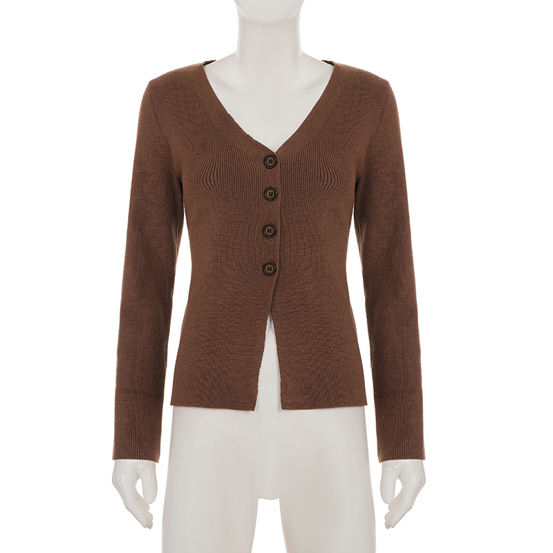 Short Slim Fit Retro Knit Sweater