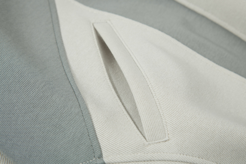 Oversized Cotton Contrast Panel Hoodie