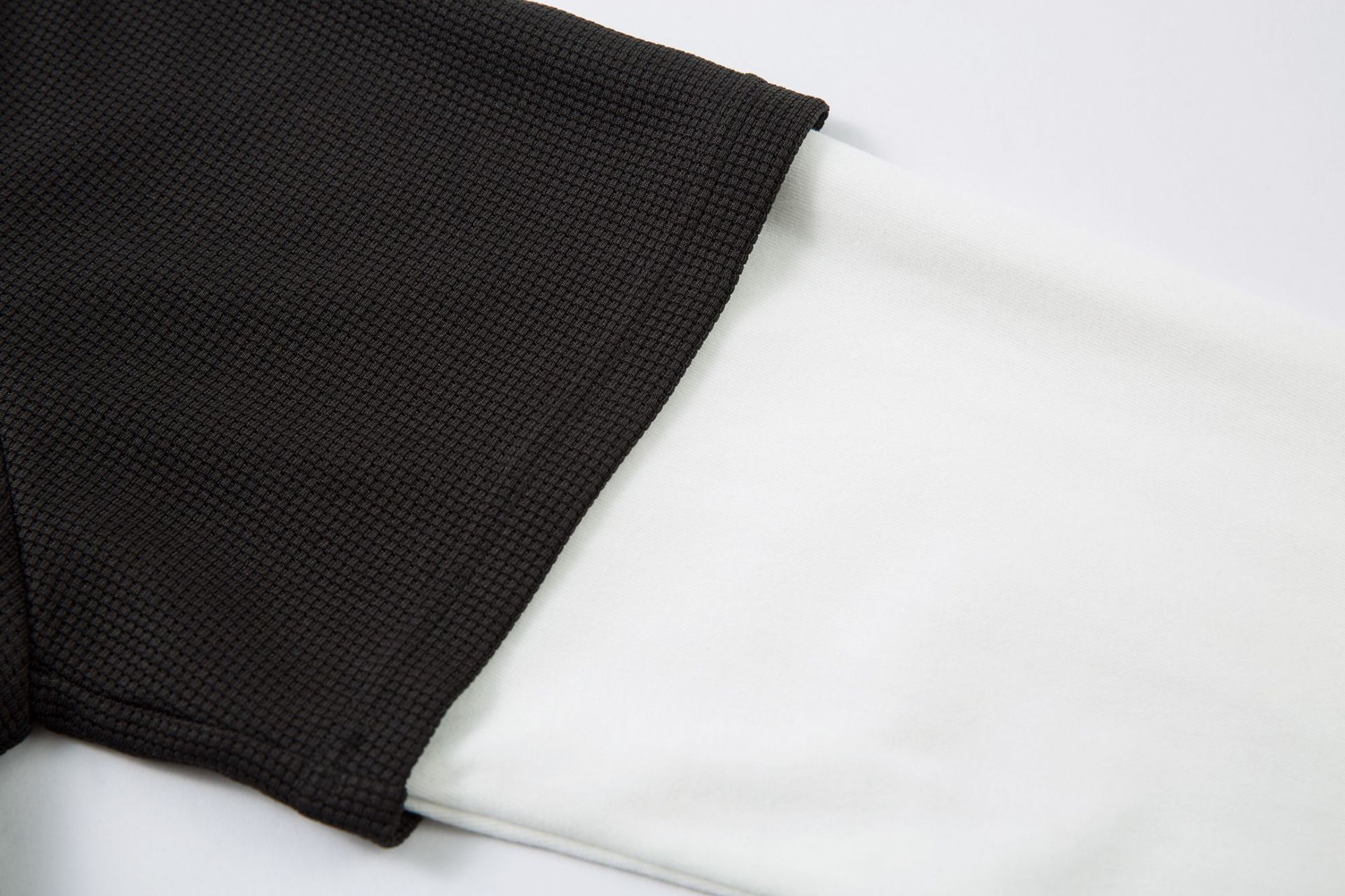 Men's Faux Layered Ribbed Neck Full Sleeve T-Shirts