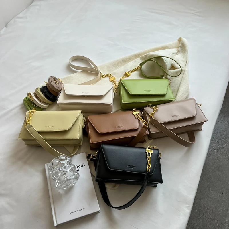 Ladies Olive PU Mini Satchel