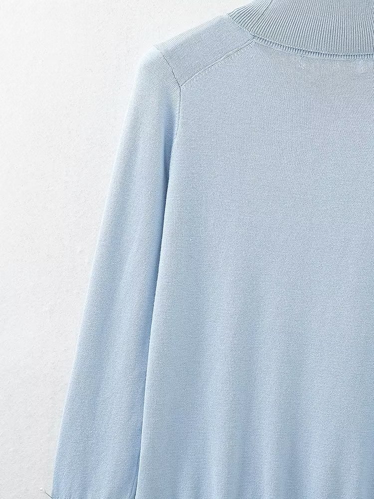 Ladies Urban High Neck Fitted Sweater