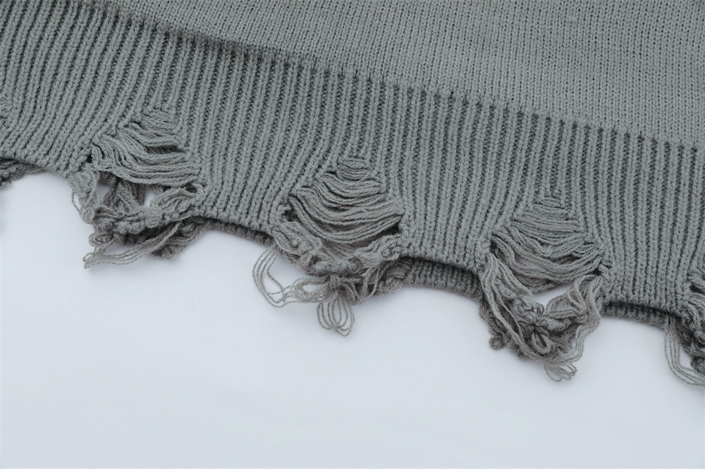 Streetwear Oversized Jacquard Sweater