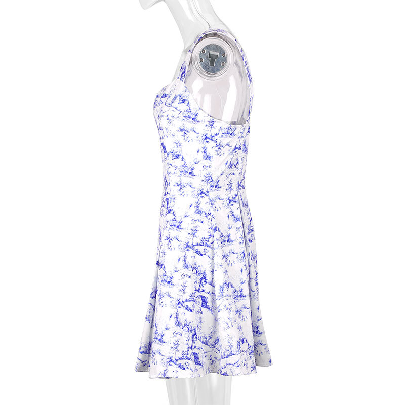 Polyester Sleeveless Open Back Fitted Dress