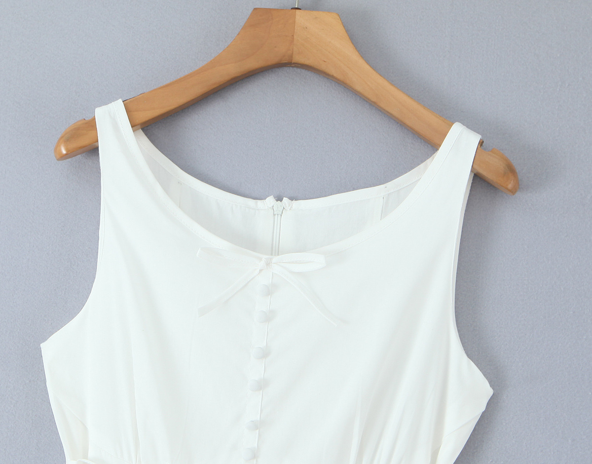 Round Neck Solid Polyester Polished Commute Dress