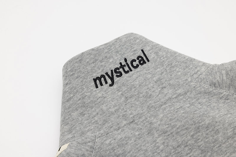 Oversized Cotton Blend Letter Print Zipper Hoodie