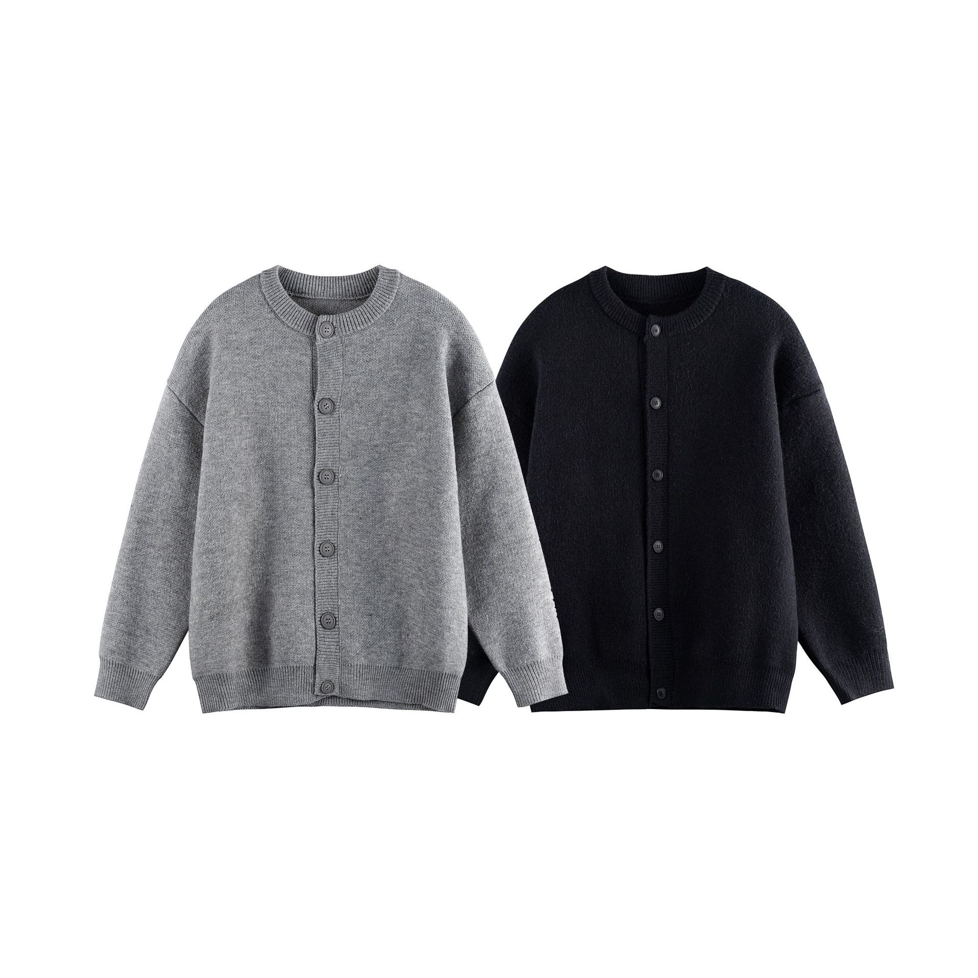 Relaxed Fit Jacquard Long Sleeve Cardigan