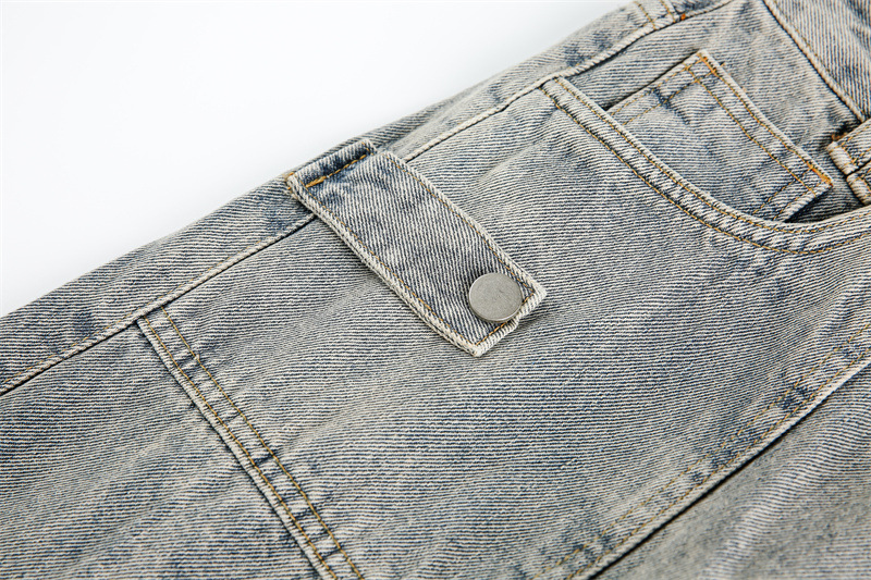 Heavyweight Patchwork Multi-Pocket Cargo Jeans