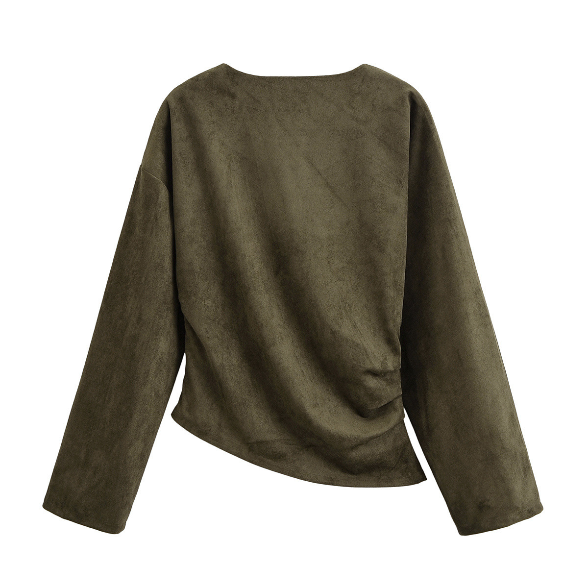 Velvet Ruched Full Sleeve Top