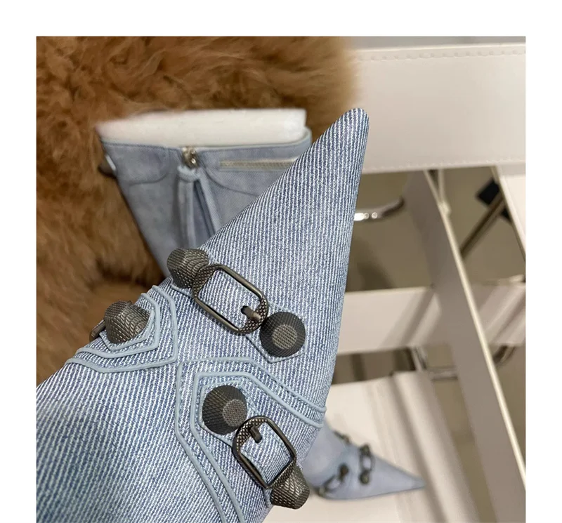 Martin Stiletto Fiber Boots Back Closure