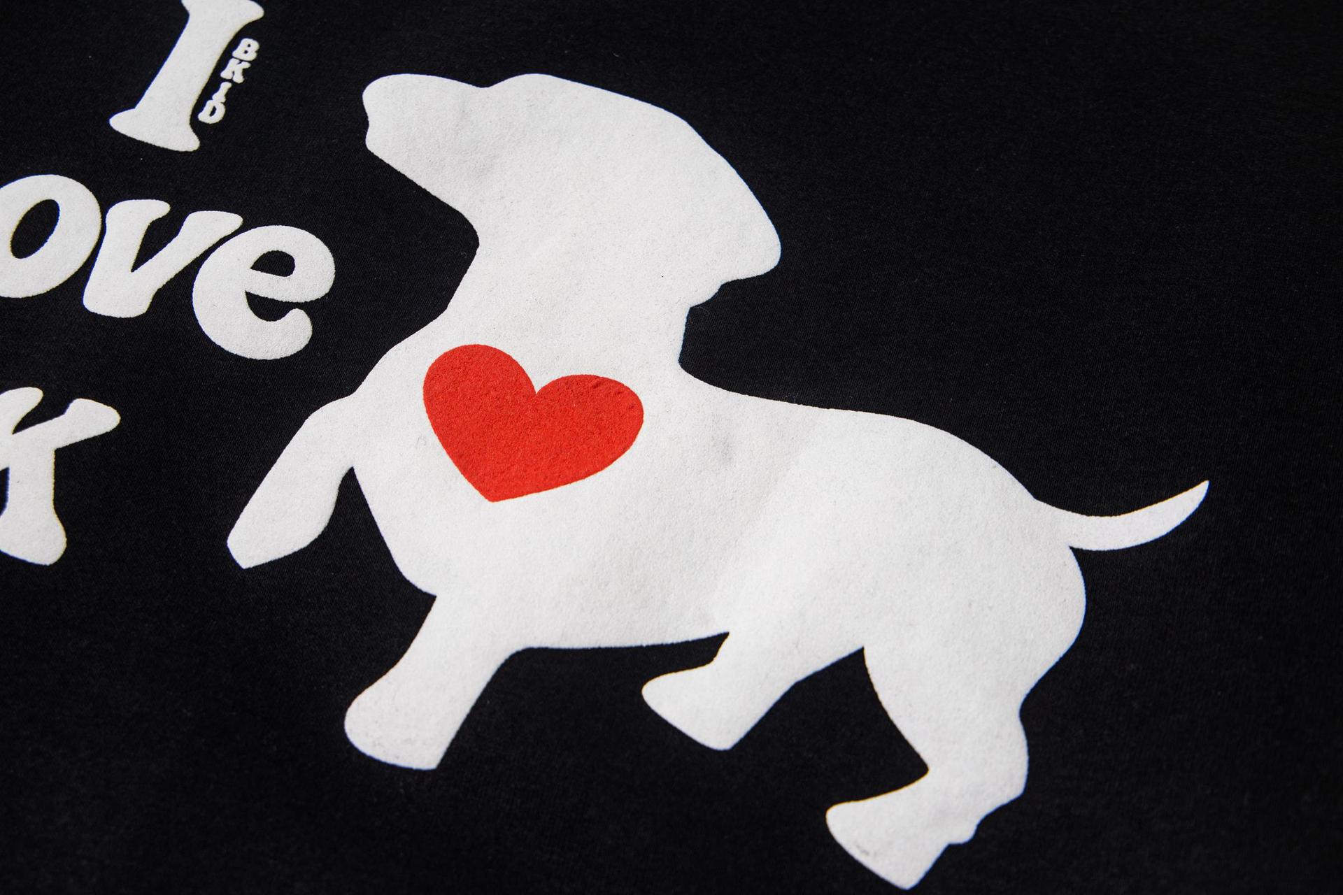 Cotton Bardot Puffy Dog Print Hoodie