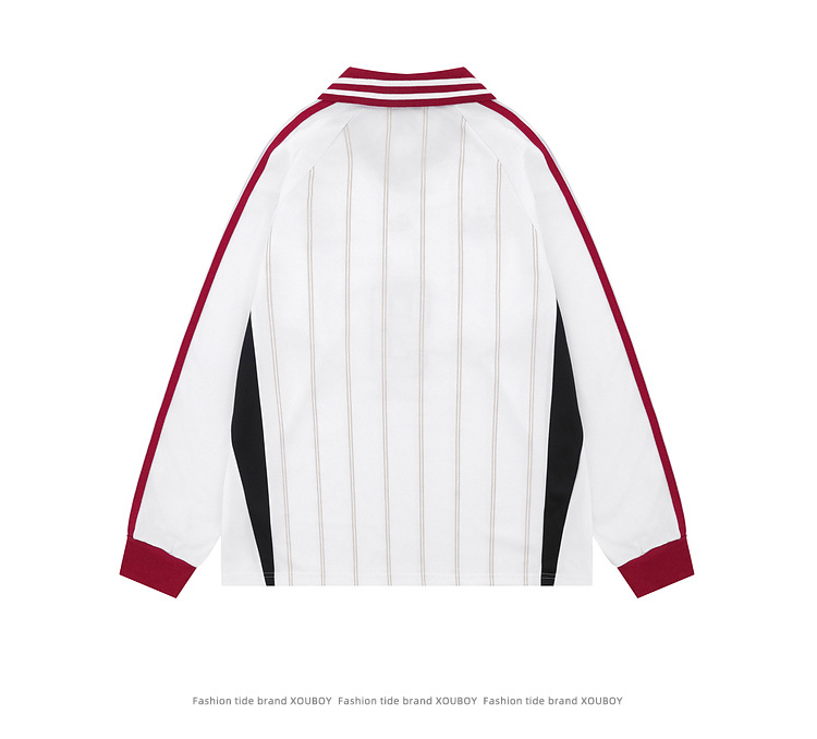 Oversized Striped Drop Shoulder Streetwear Sweatshirt