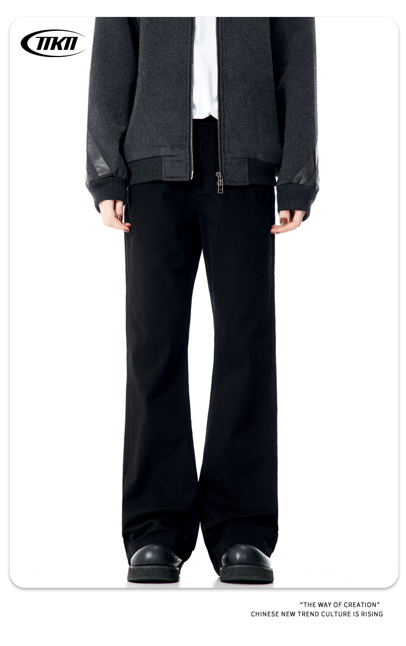 Tapered Black Casual Dress Pants for Men and Women Slim Fit Cleanfit Long Pants