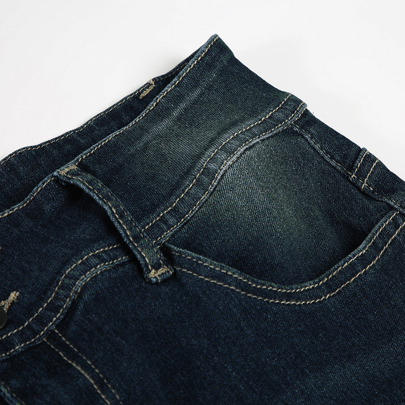 Low waist wash water slimming versatile slim fit flared jeans