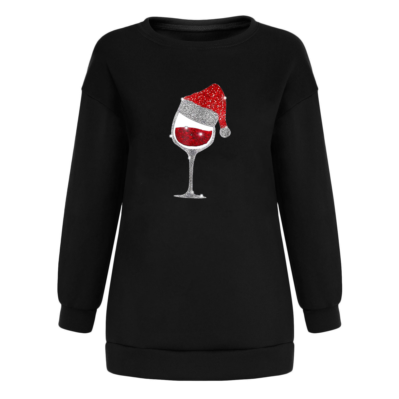 Women's Thick Bardot Hoodie with Holiday Goblet Graphic