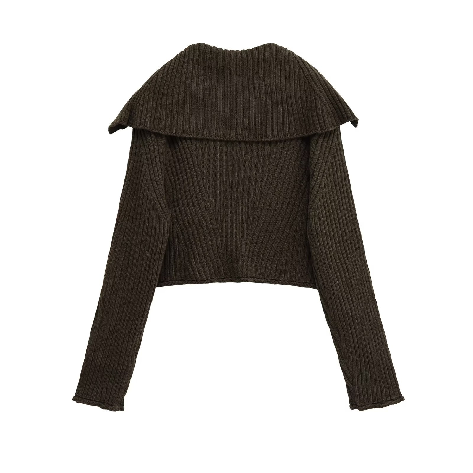 Placket Front Polyester Sweater