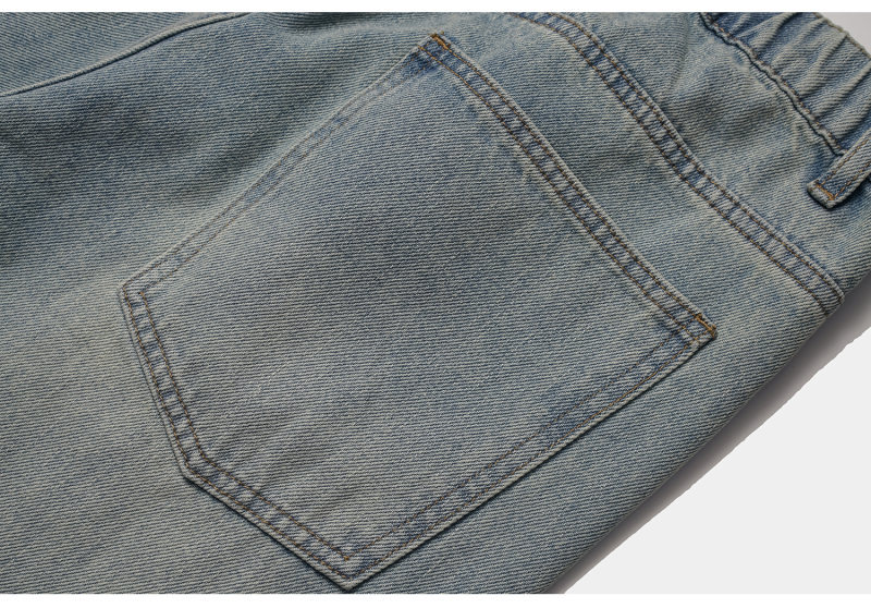 Relaxed Straight Leg Wide Leg Jeans Men Casual Pants